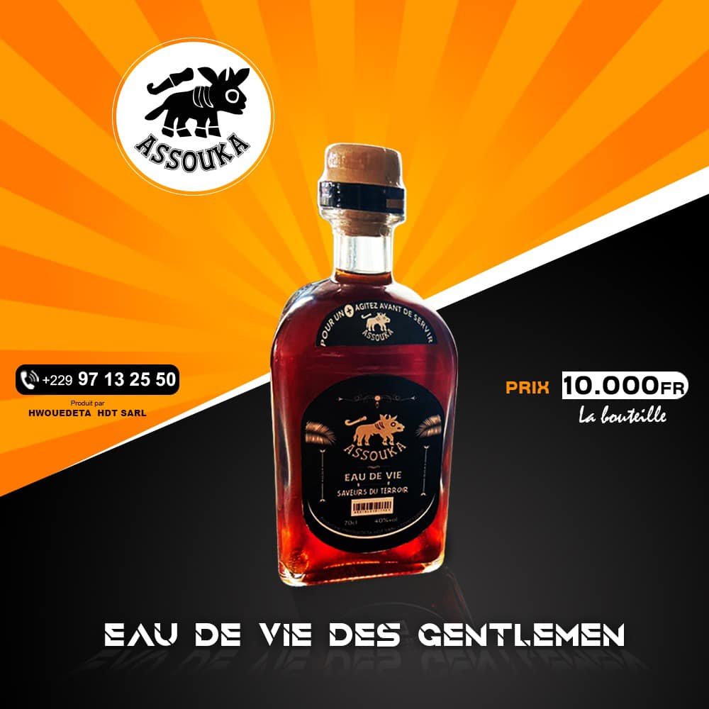 Eau de vie Assouka du Bénin
