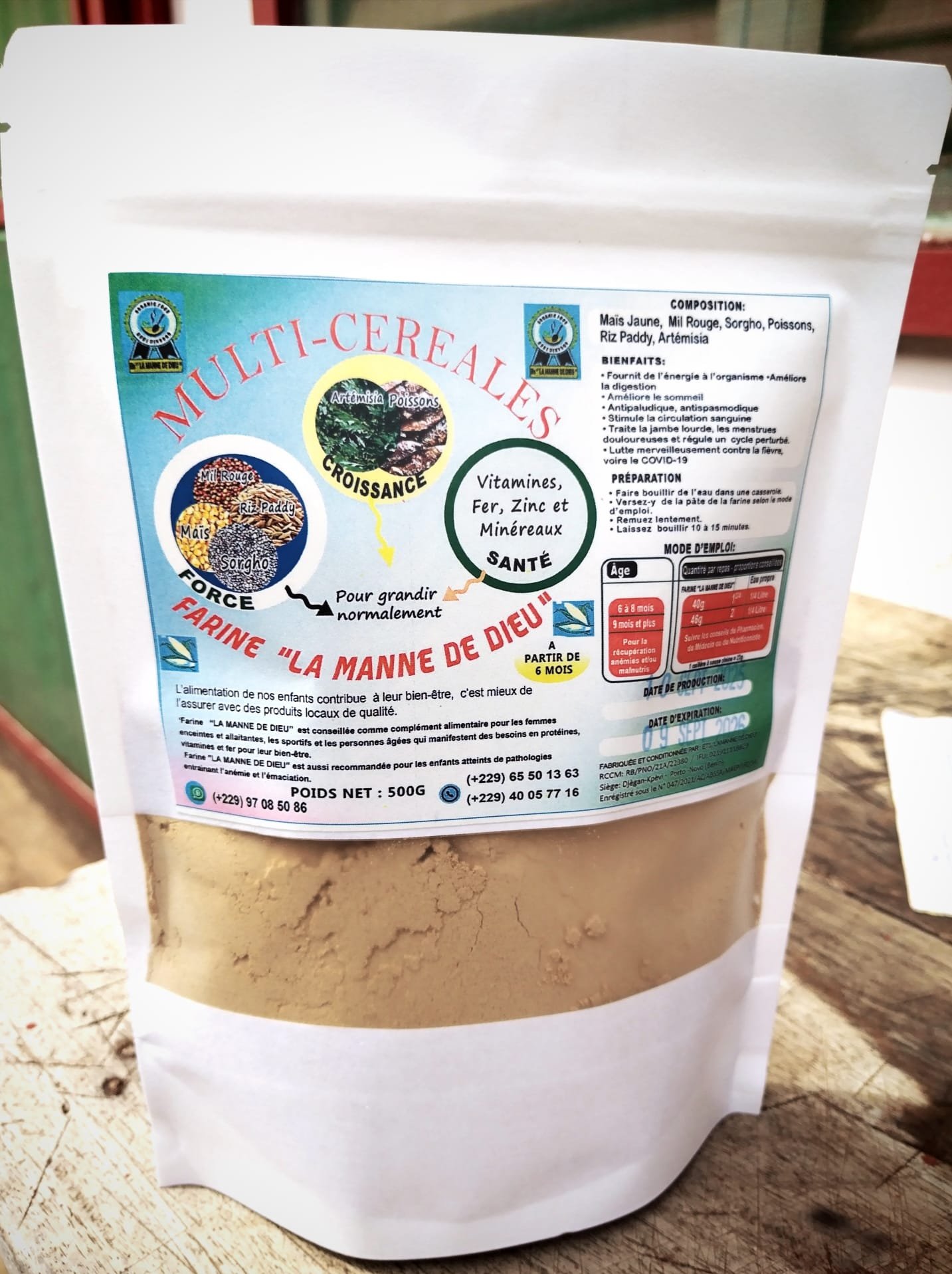 Farine multi-céréales énergisantes thérapeutiques