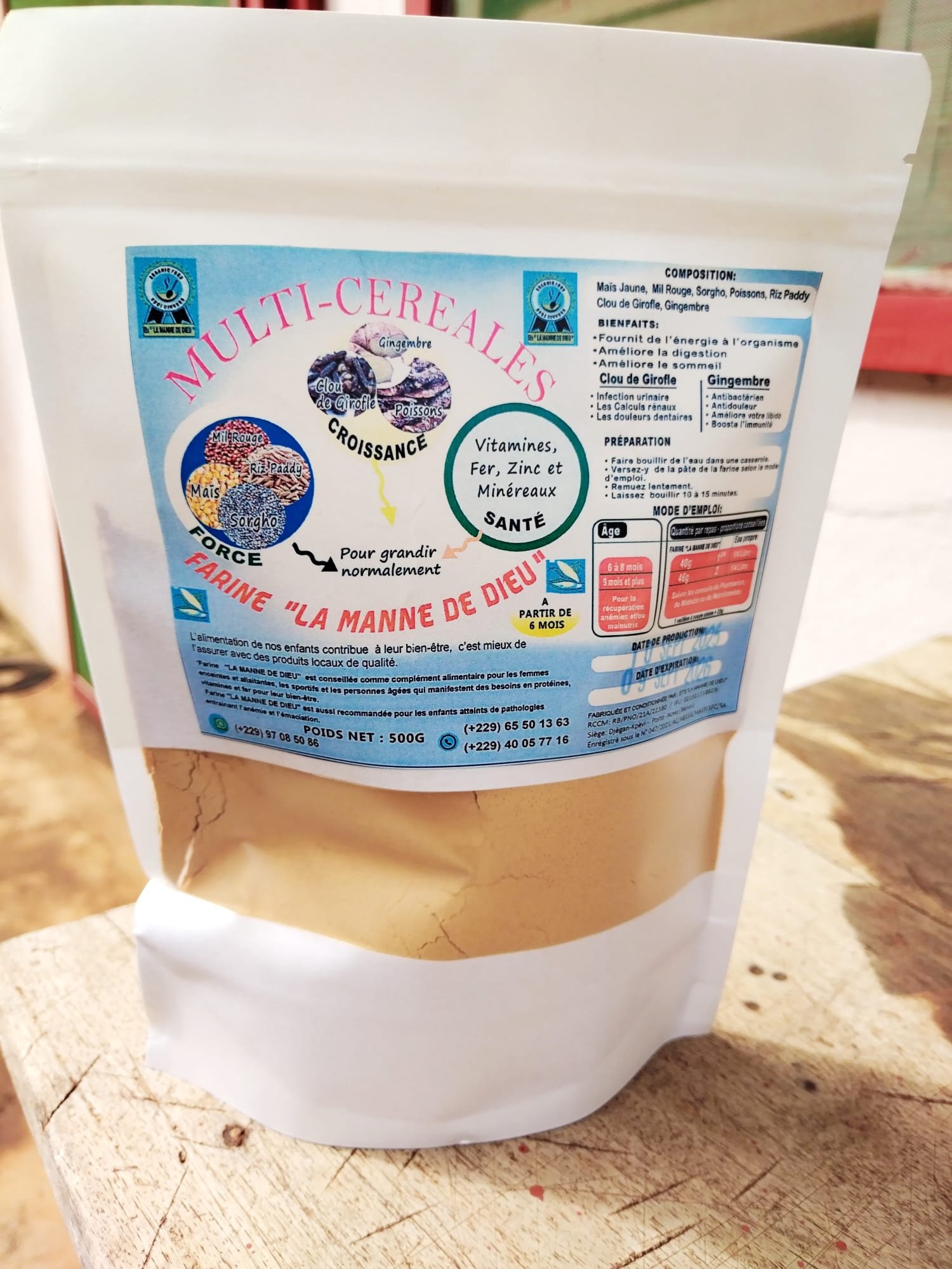 Farine multi-céréales énergisantes thérapeutiques