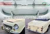 Datsun Roadster Fairlady bumpers with over riders (1962-1970)