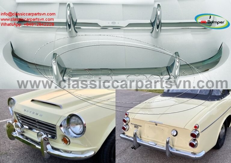 Datsun Roadster Fairlady bumpers with over riders (1962-1970)