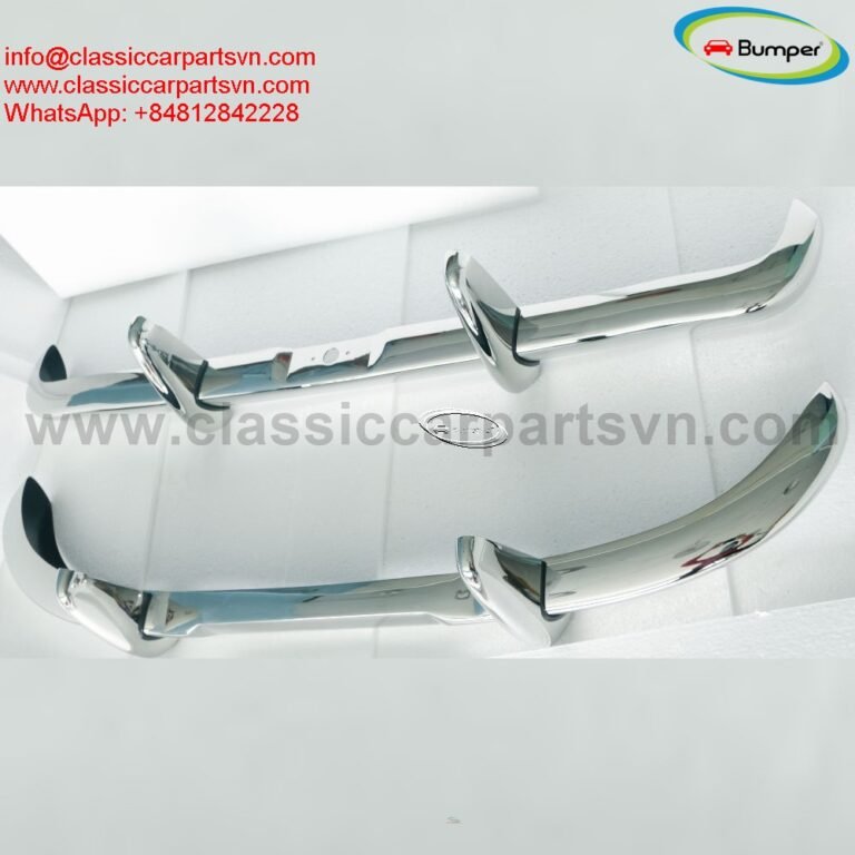 Datsun Roadster Fairlady bumpers with over riders (1962-1970)